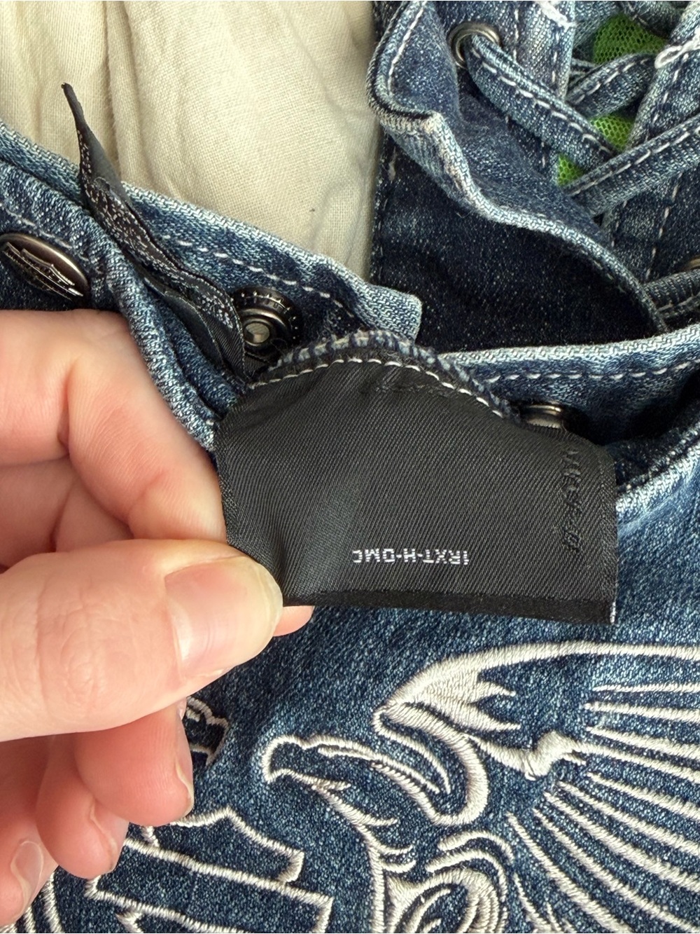 vintage Harley Davidson denim corset - Picture 6 of 6
